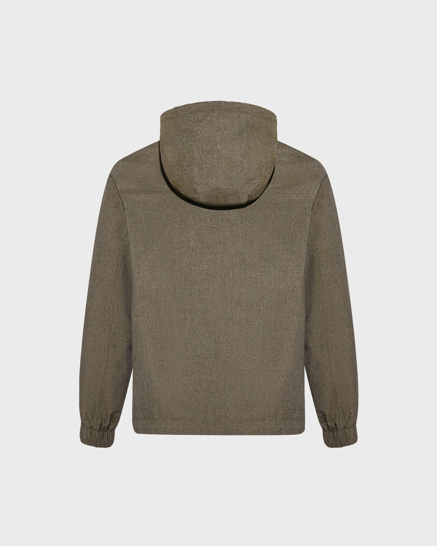 Hooded jacket in cool wool-look technical fabric