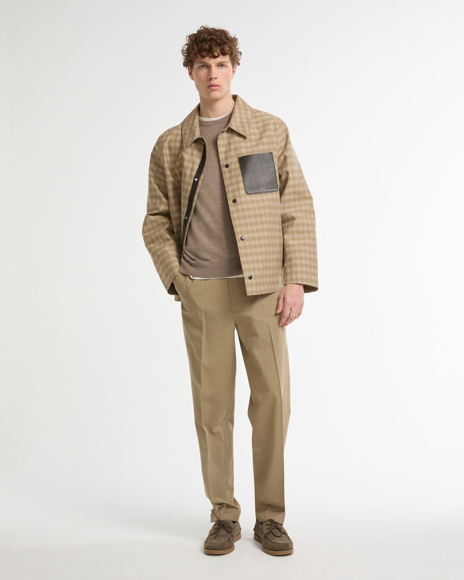 Double-sided checked cotton overshirt -Yves Salomon - New spring summer collection