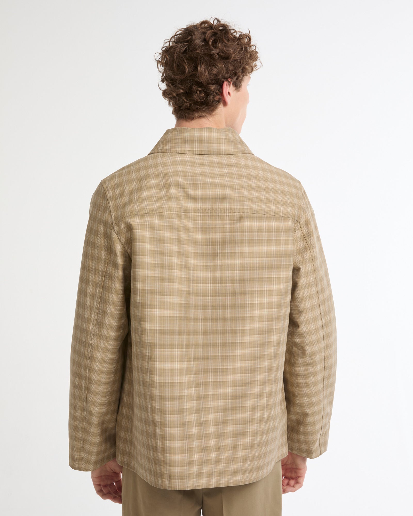 Double-sided checked cotton overshirt -Yves Salomon - New spring summer collection