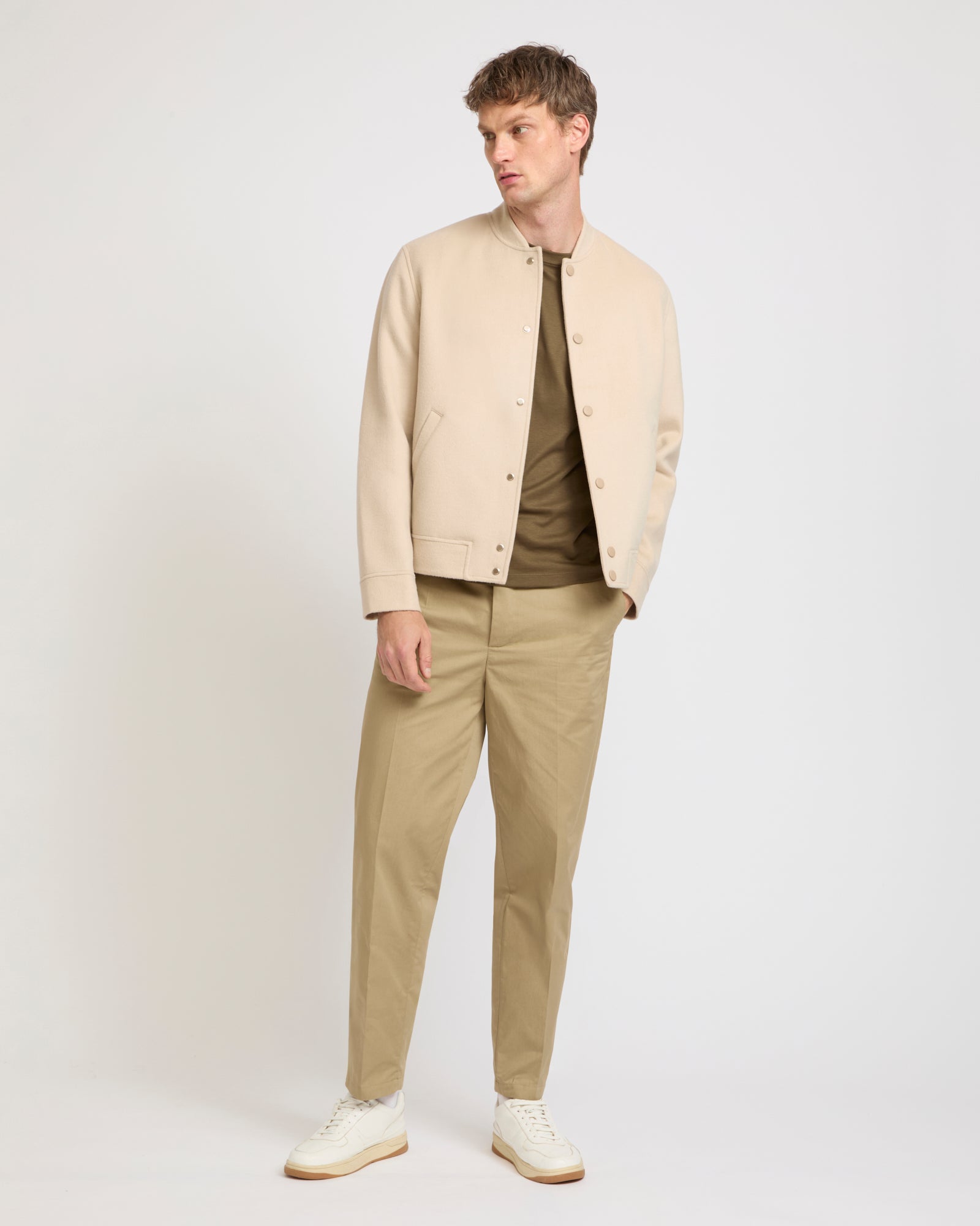 Summer sale - Double-sided cashmere varsity jacket -Yves Salomon - New spring summer collection