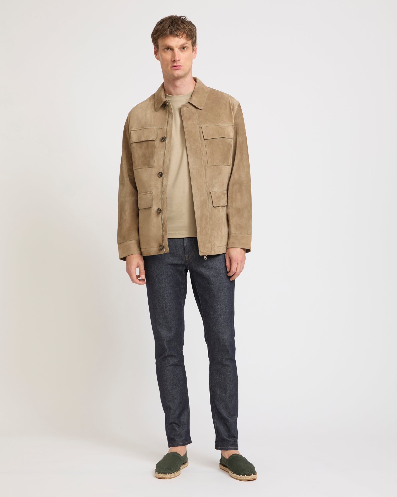 Suede-finish calfskin safari jacket -Yves Salomon - New spring summer collection