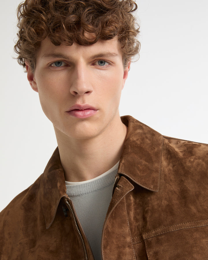 Suede-finish calfskin safari jacket -Yves Salomon - New spring summer collection