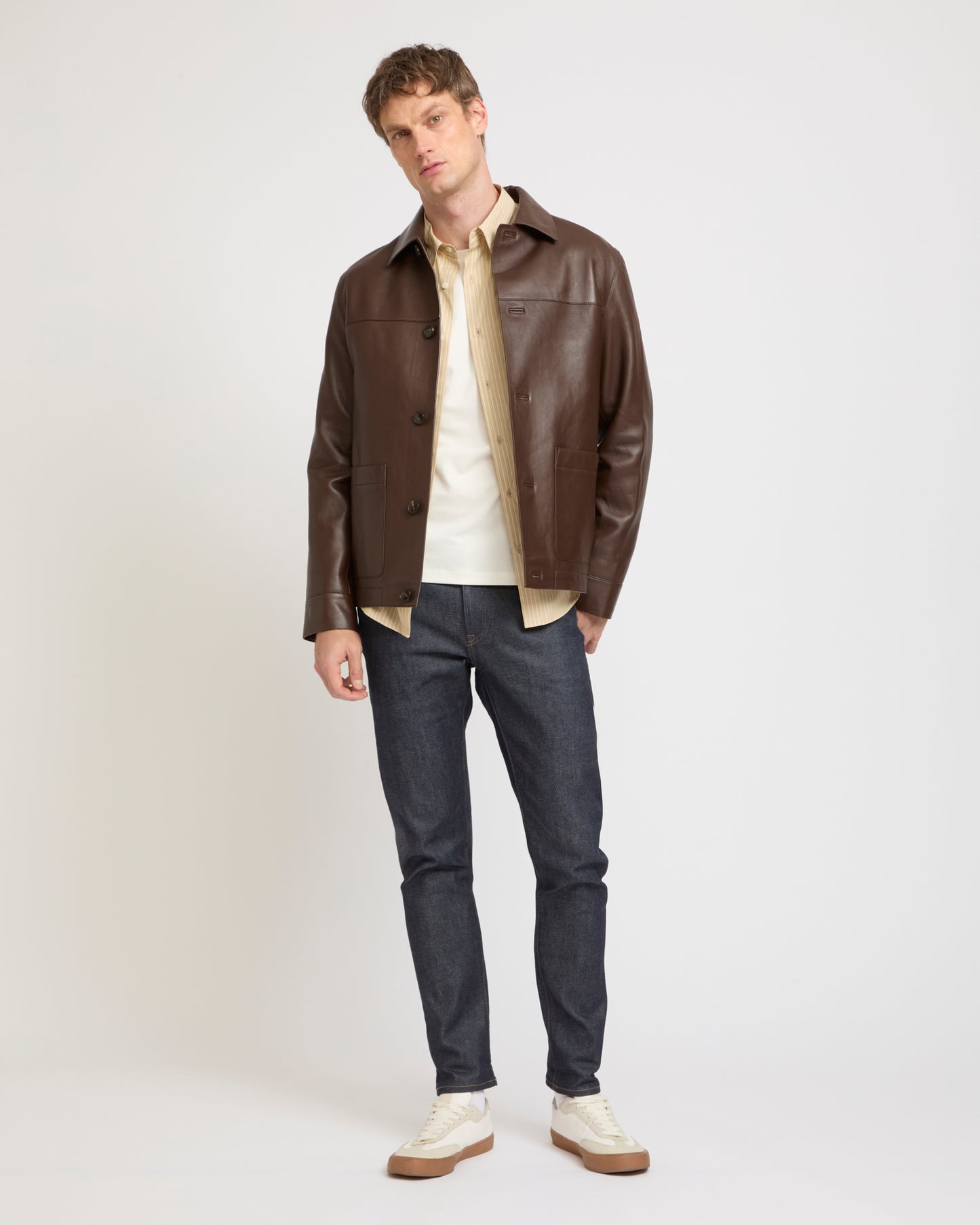 Lamb leather jacket with nappa finish -Yves Salomon - New spring summer collection