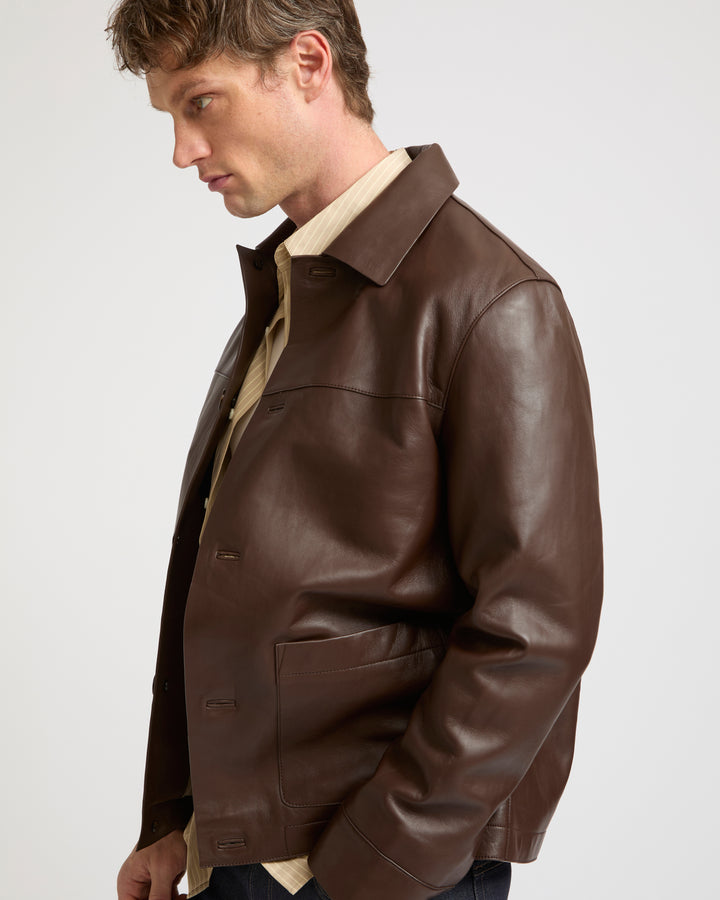 Lamb leather jacket with nappa finish -Yves Salomon - New spring summer collection