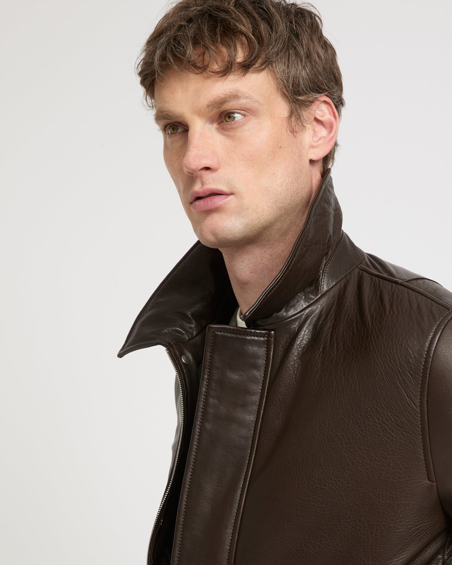 Aviator jacket in natural grain lamb leather -Yves Salomon - New spring summer collection