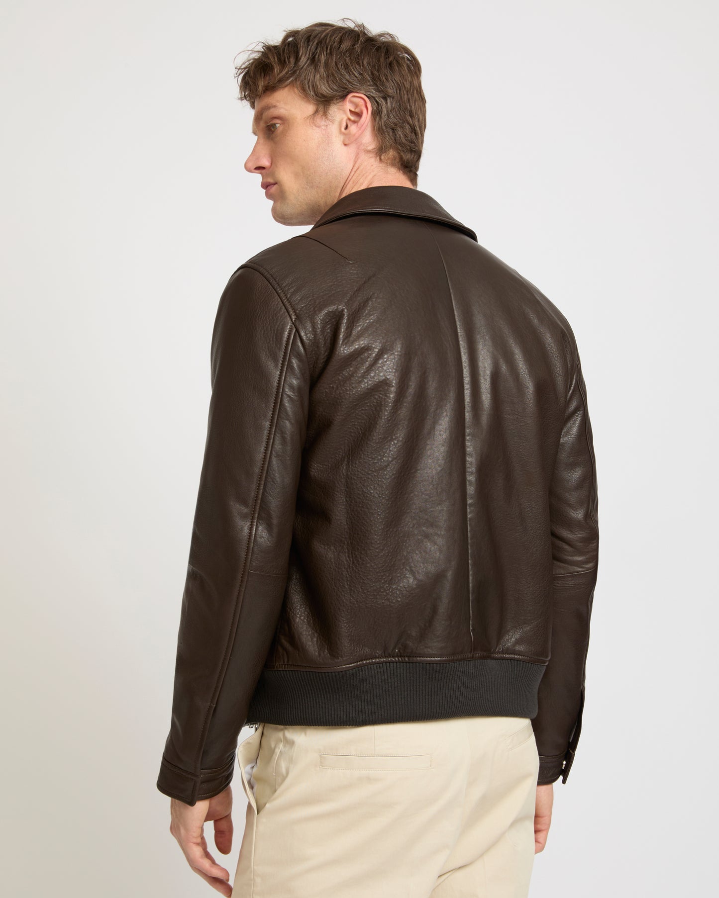 Aviator jacket in natural grain lamb leather -Yves Salomon - New spring summer collection