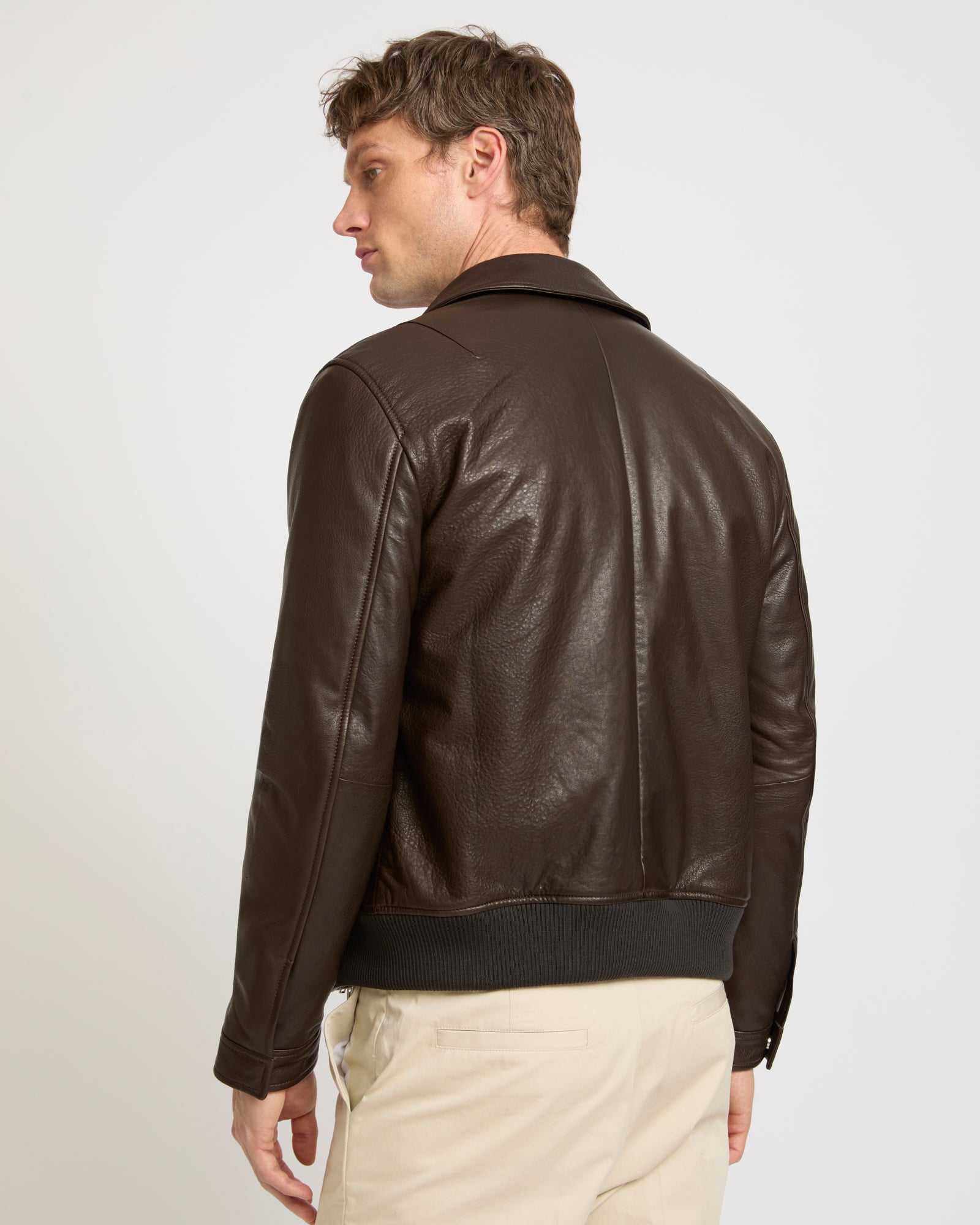 Aviator jacket in natural grain lamb leather -Yves Salomon - New spring summer collection