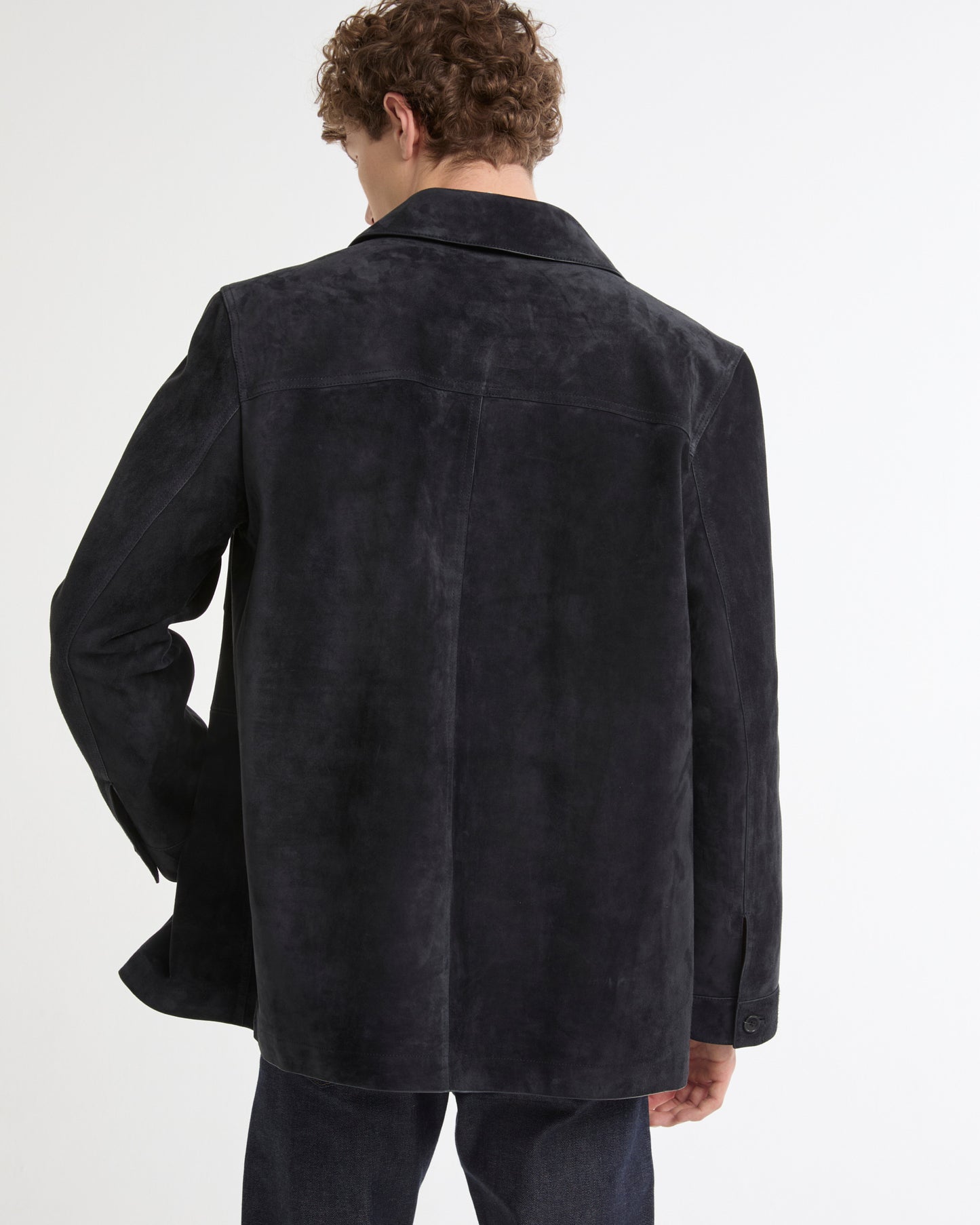 Suede-finish calfskin shirt jacket -Yves Salomon - New spring summer collection
