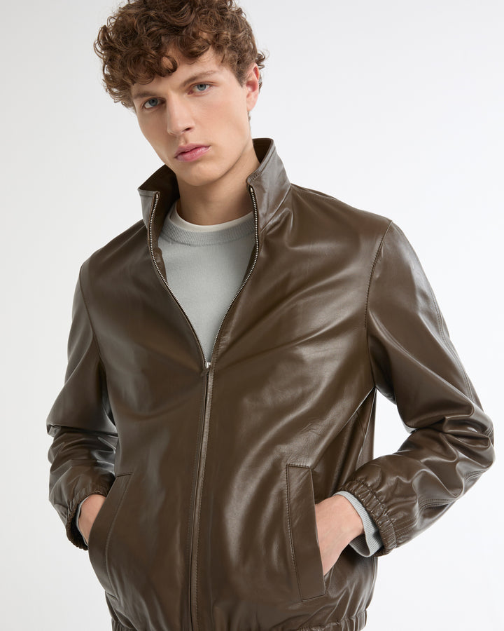 Zipped lambskin leather jacket -Yves Salomon - New spring summer collection