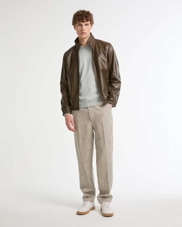 Zipped lambskin leather jacket -Yves Salomon - New spring summer collection