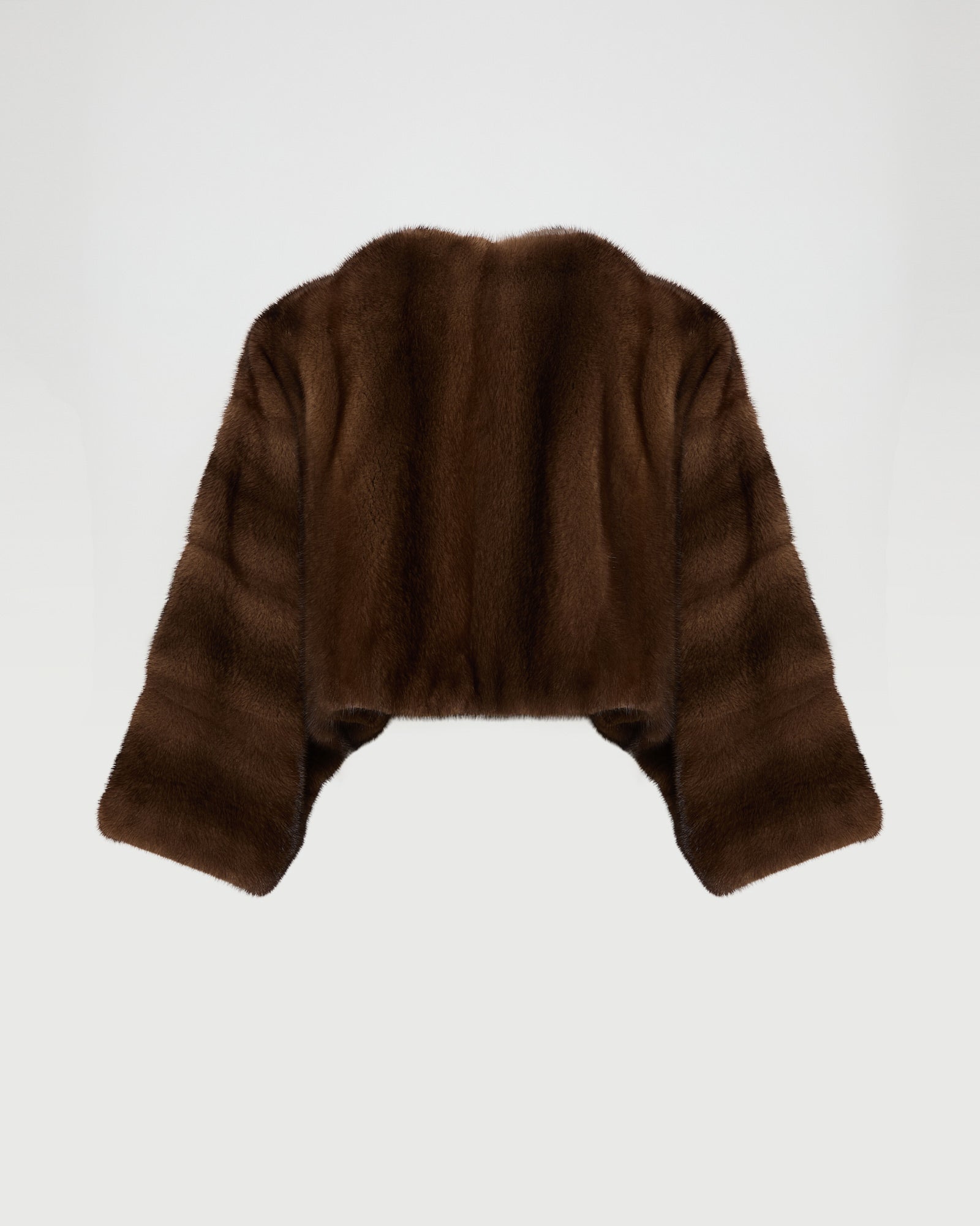 Short cape in long-haired mink fur -Yves Salomon - New spring summer collection
