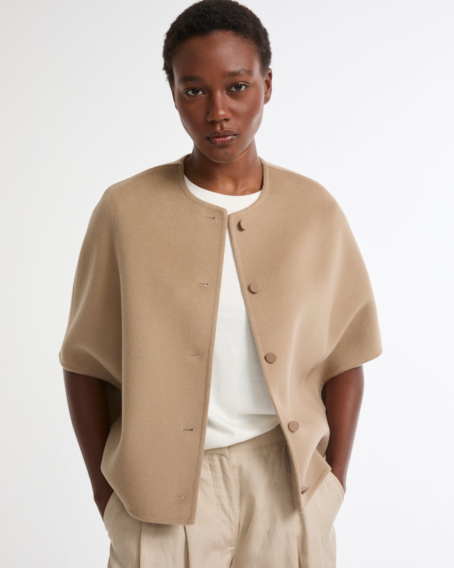 Double-sided cashmere blend jacket -Yves Salomon - New spring summer collection