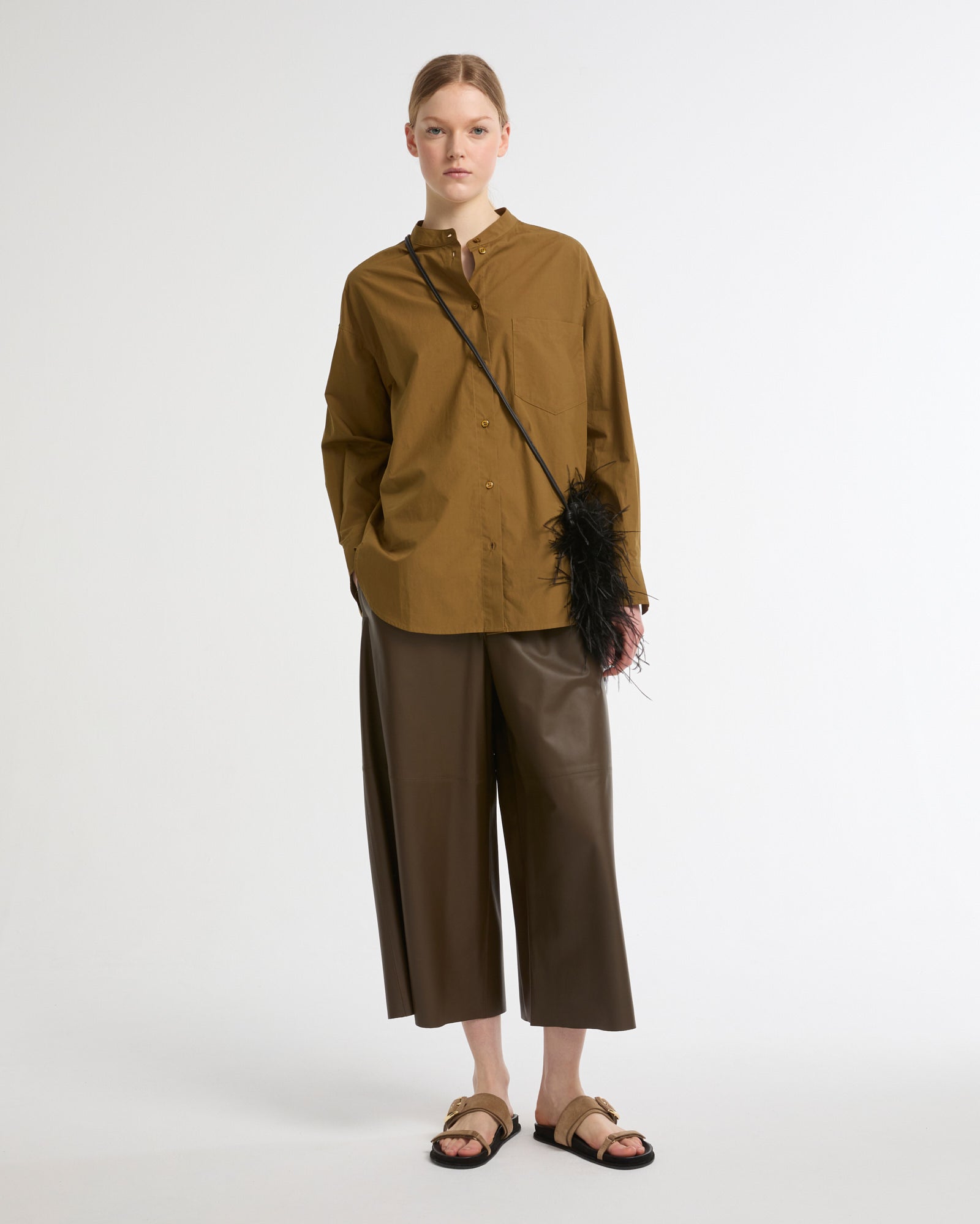 Long sleeve poplin shirt -Yves Salomon - New spring summer collection