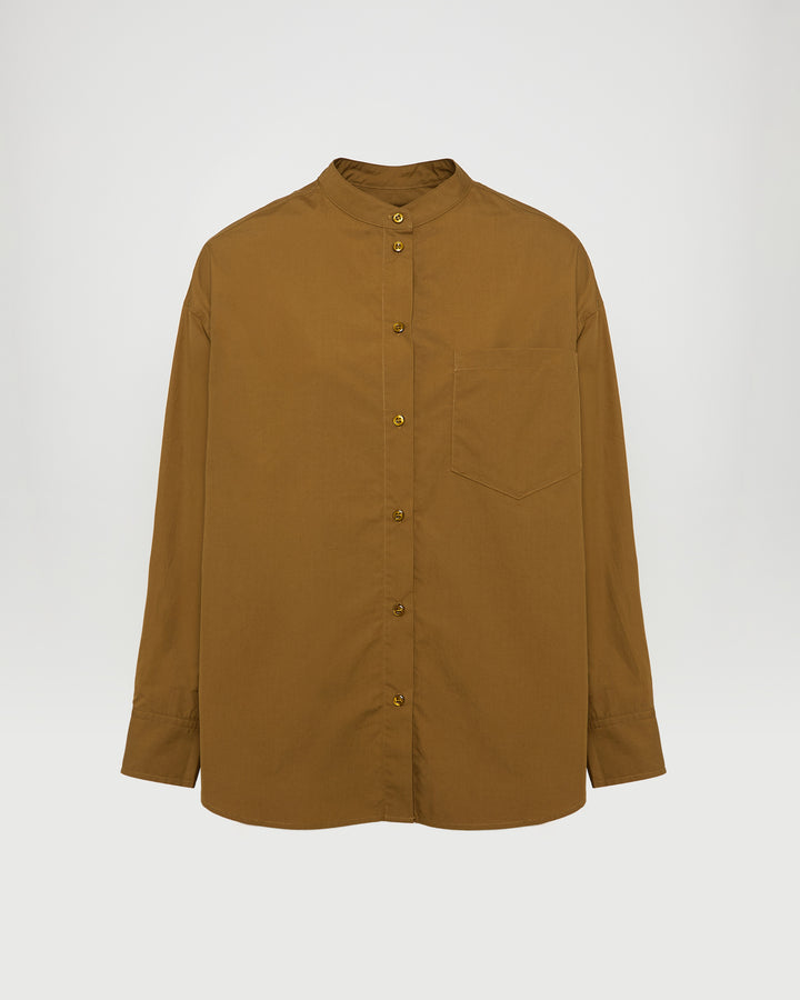Long sleeve poplin shirt