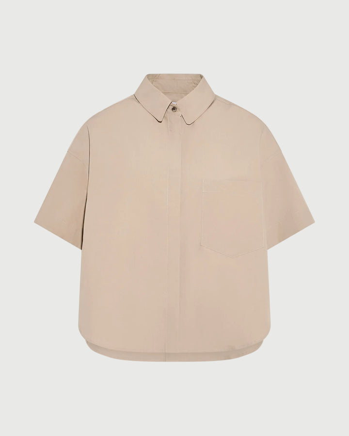 Short sleeve poplin shirt