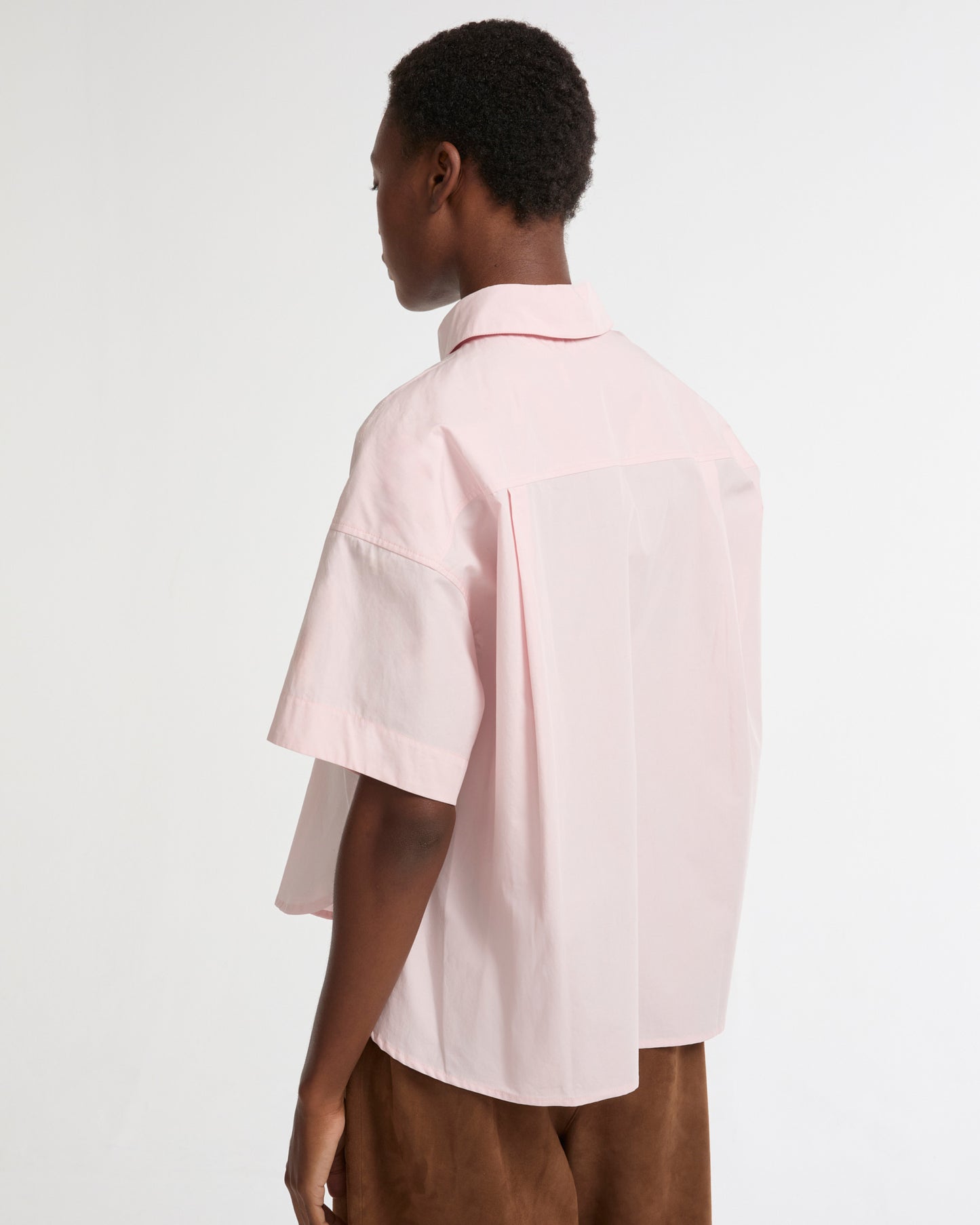 Short sleeve poplin shirt -Yves Salomon - New spring summer collection
