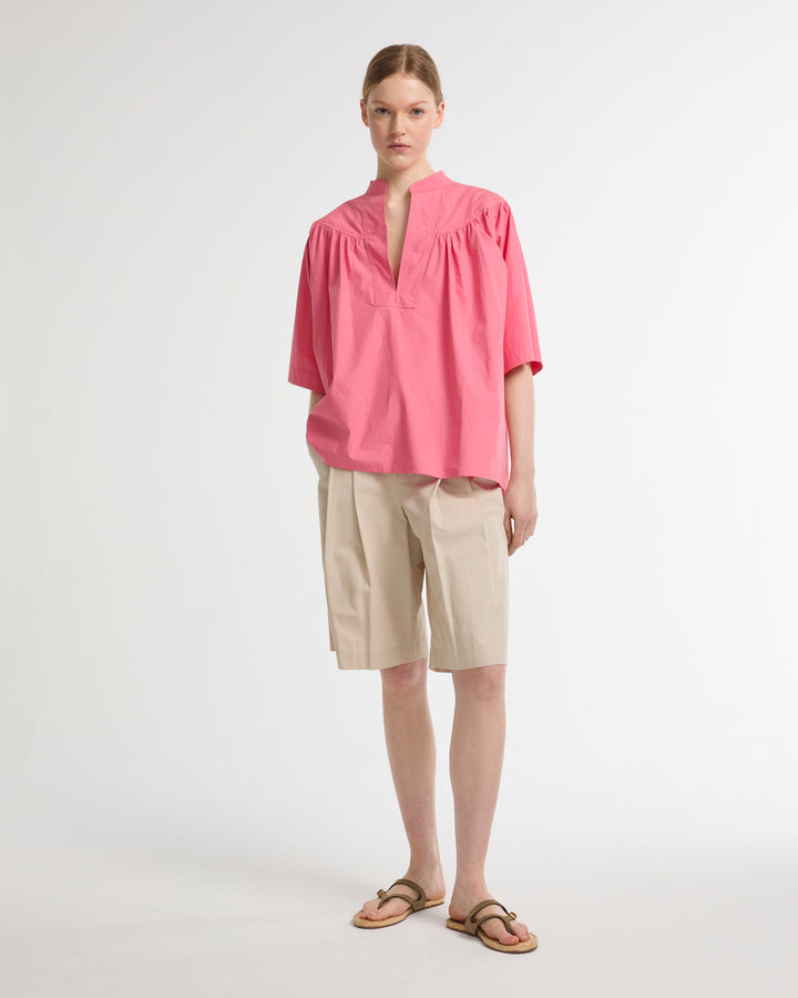 Wide poplin blouse -Yves Salomon - New spring summer collection