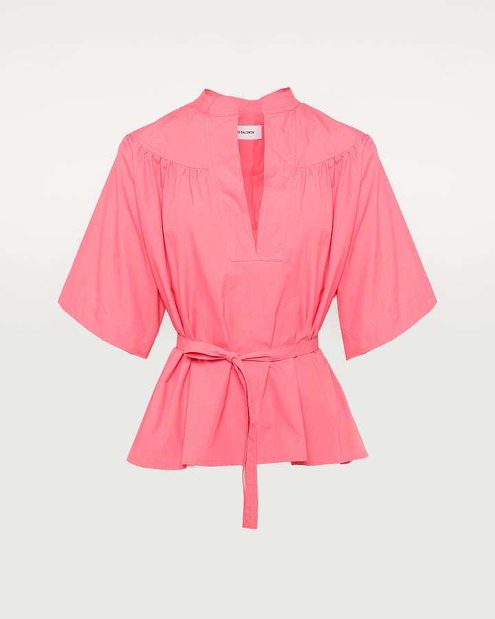 Wide poplin blouse
