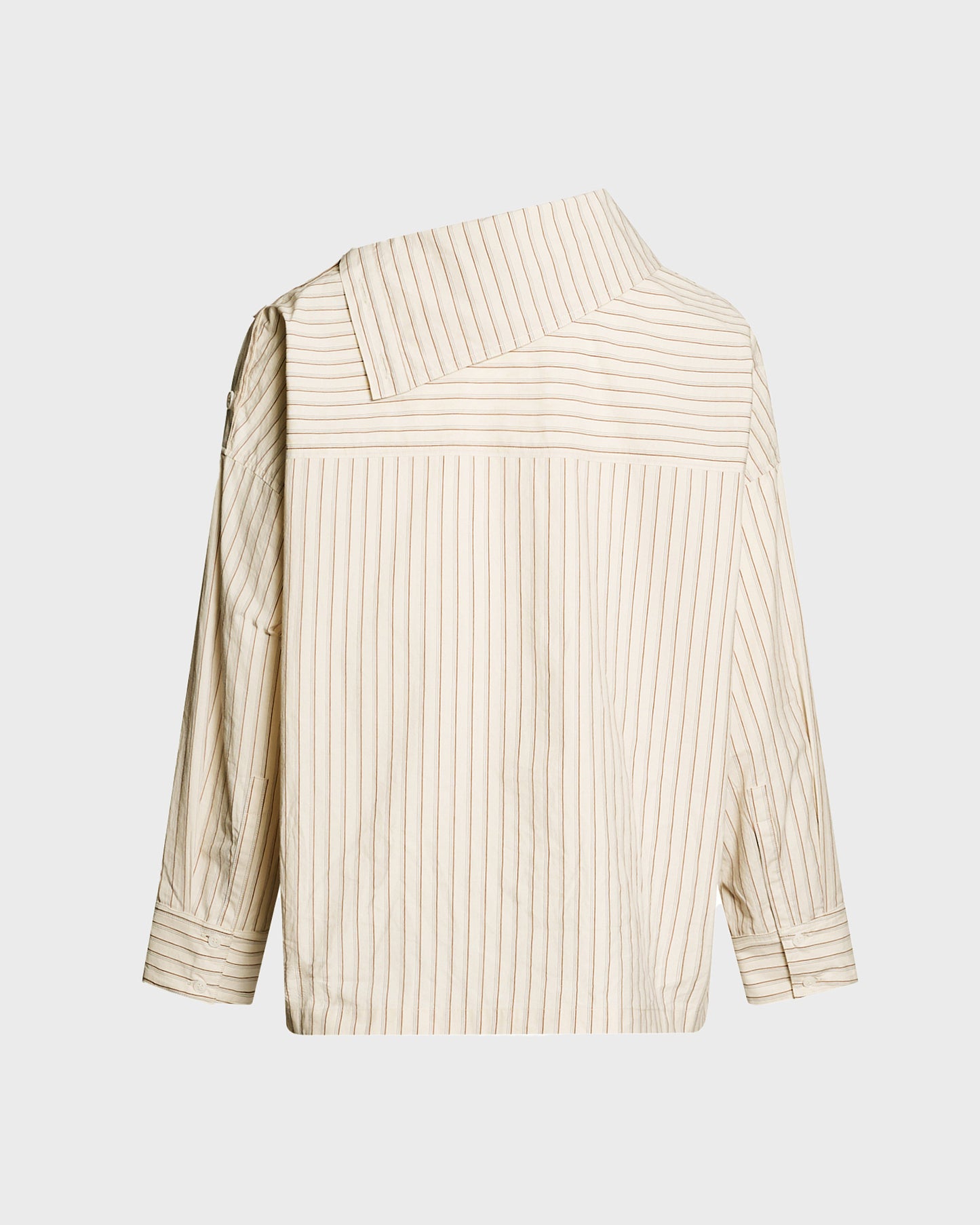 Poplin funnel neck blouse