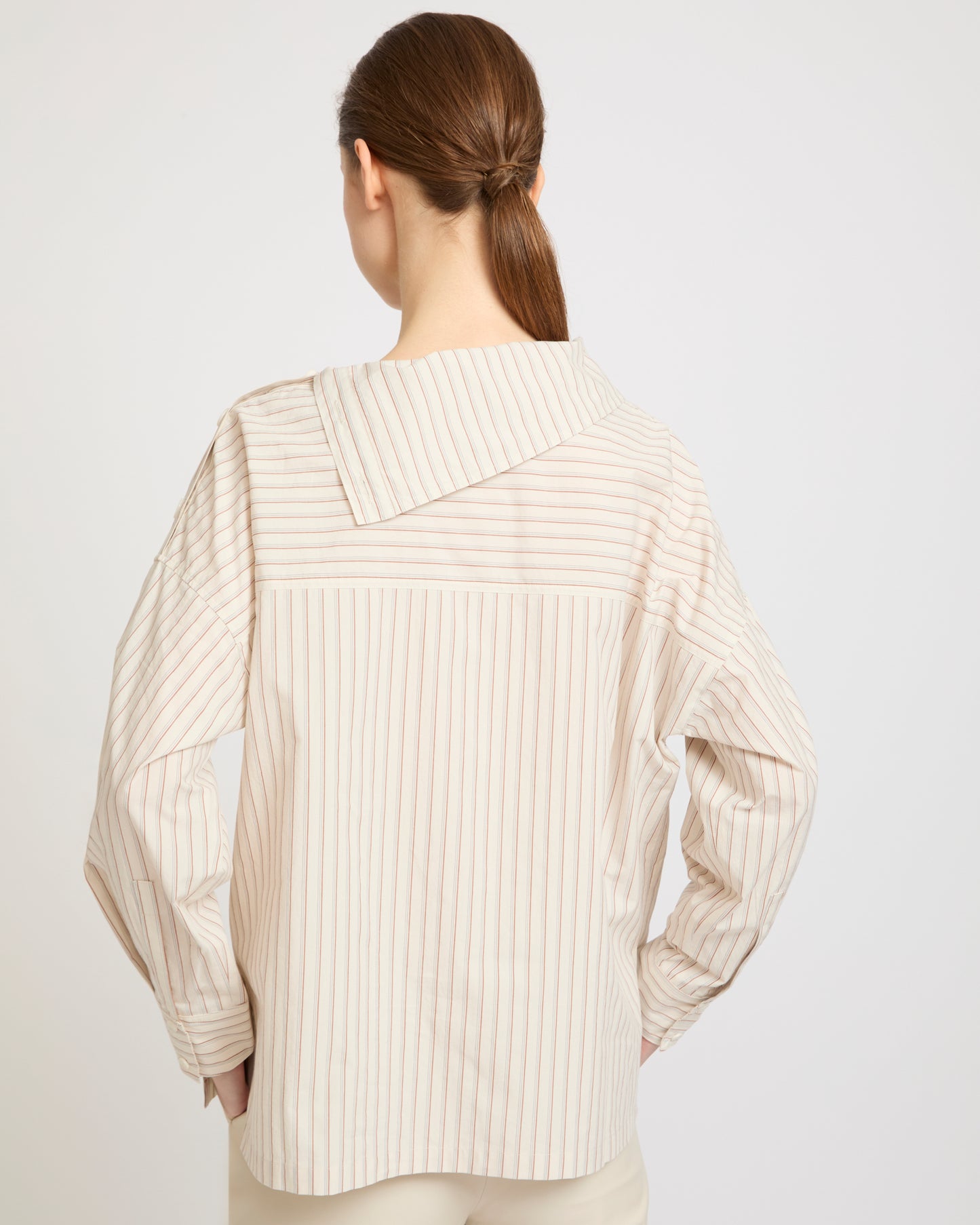 Poplin funnel neck blouse -Yves Salomon - New spring summer collection
