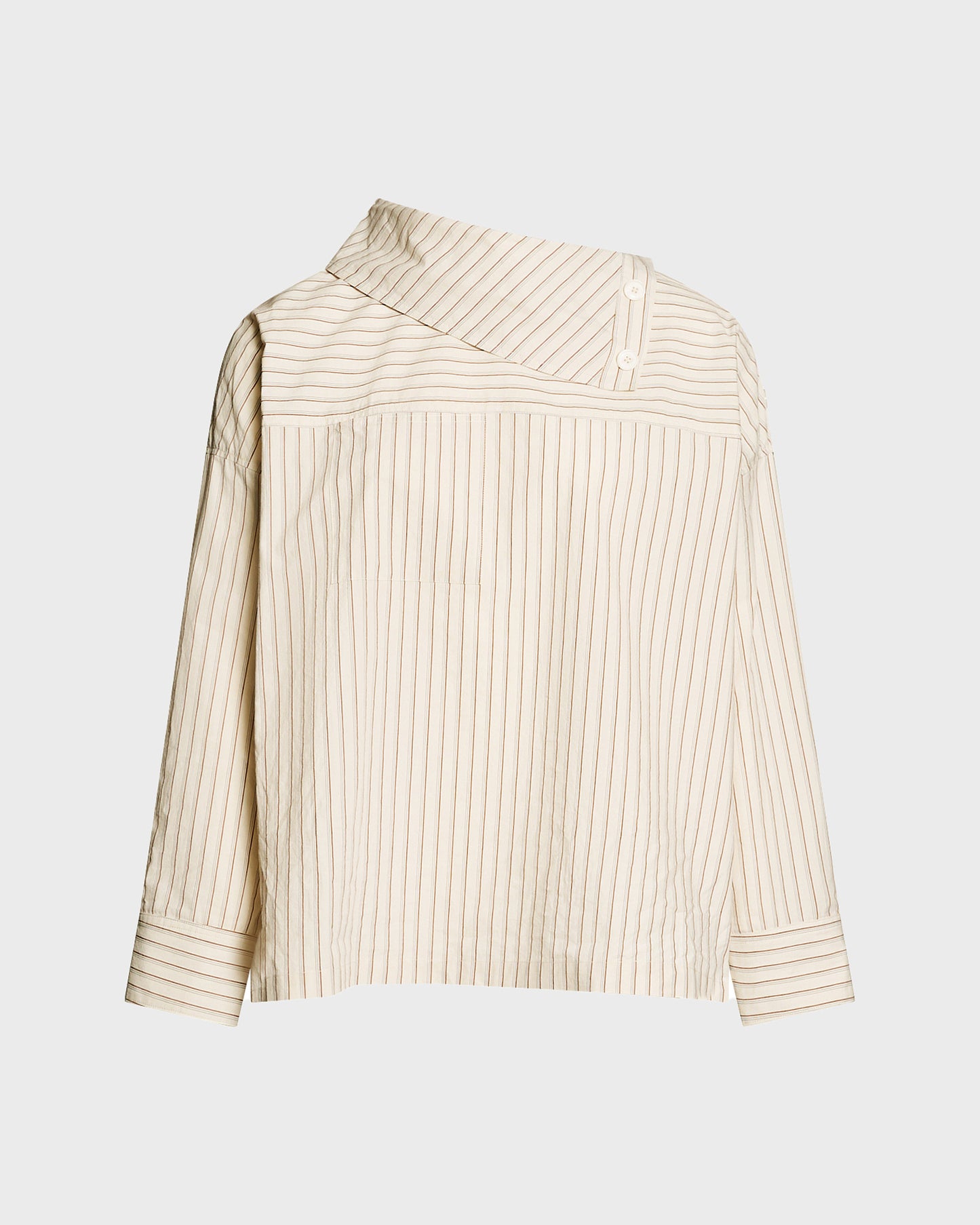 Poplin funnel neck blouse
