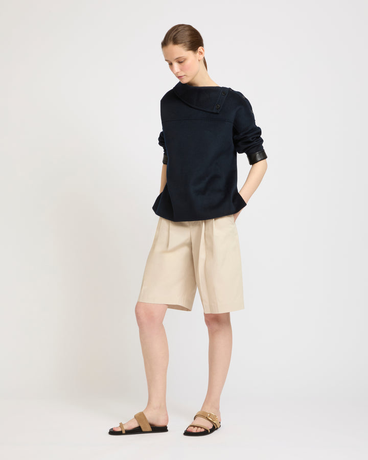 Double-sided funnel neck blouse -Yves Salomon - New spring summer collection