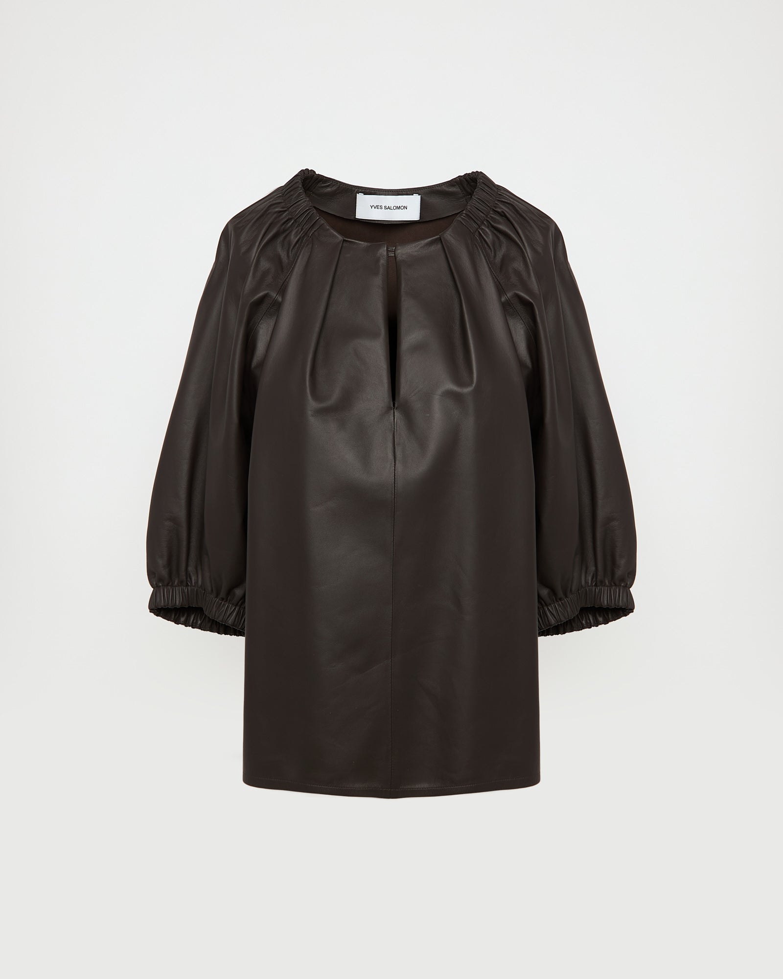 Flowing leather blouse -Yves Salomon - New spring summer collection