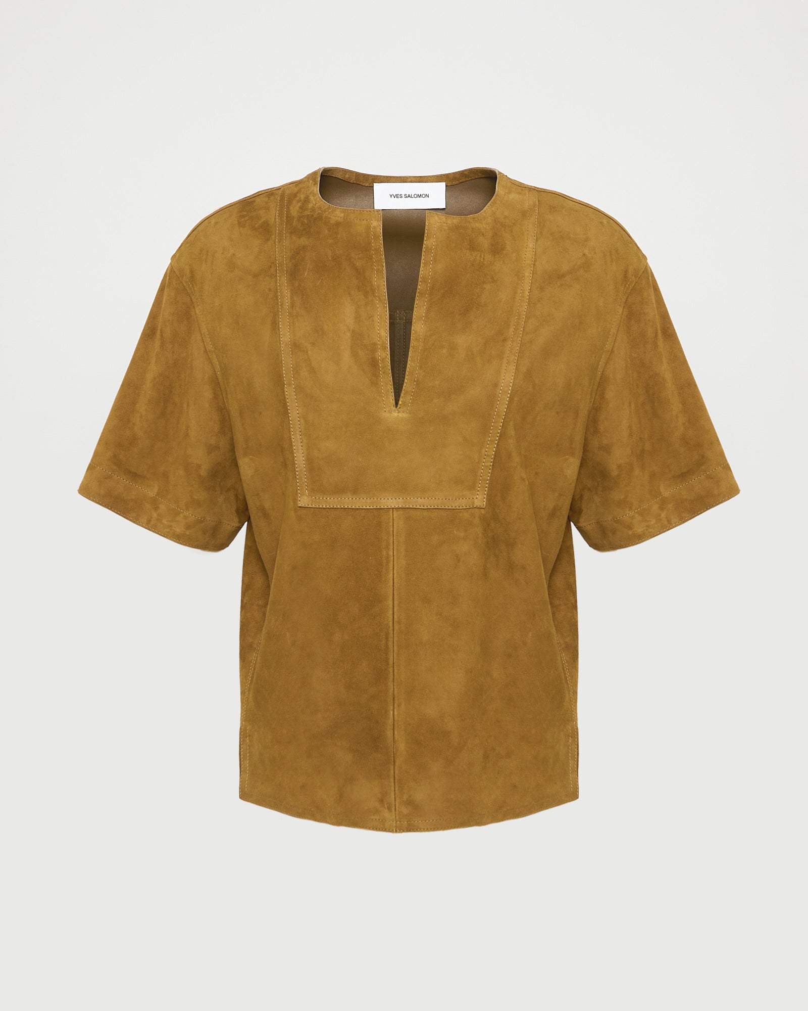 Double-sided lambskin short-sleeved blouse -Yves Salomon - New spring summer collection