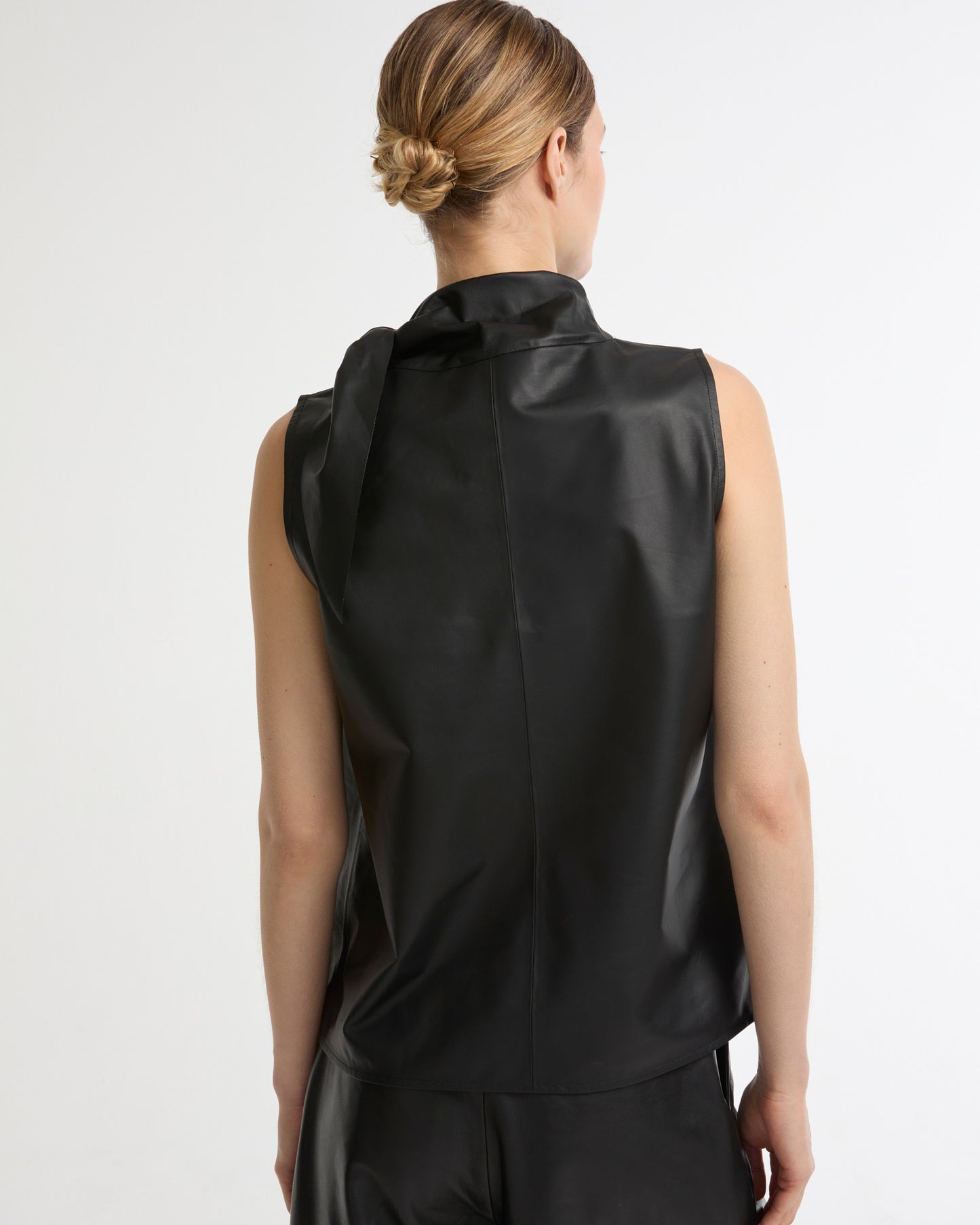 Draped leather top -Yves Salomon - New spring summer collection