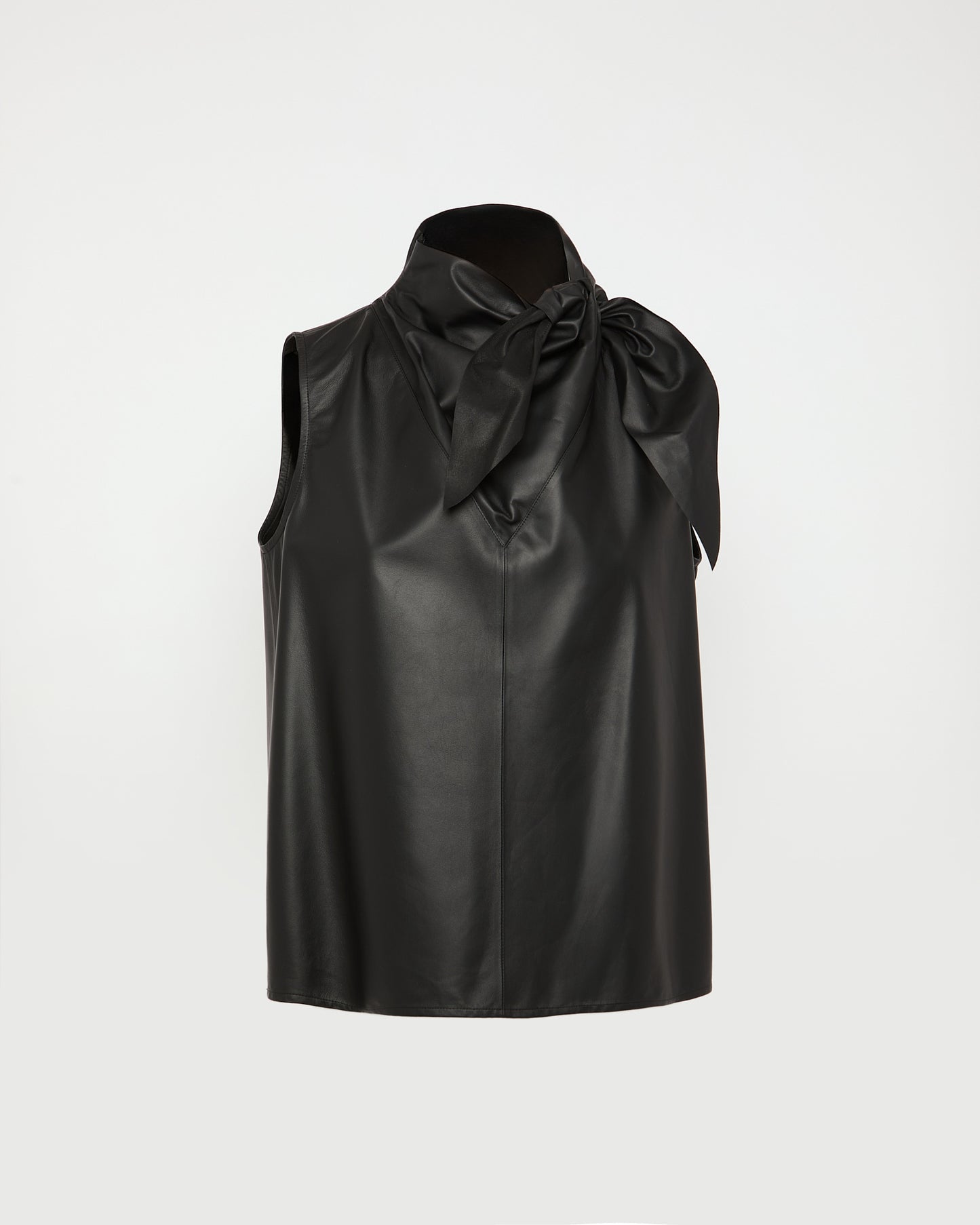 Draped leather top -Yves Salomon - New spring summer collection