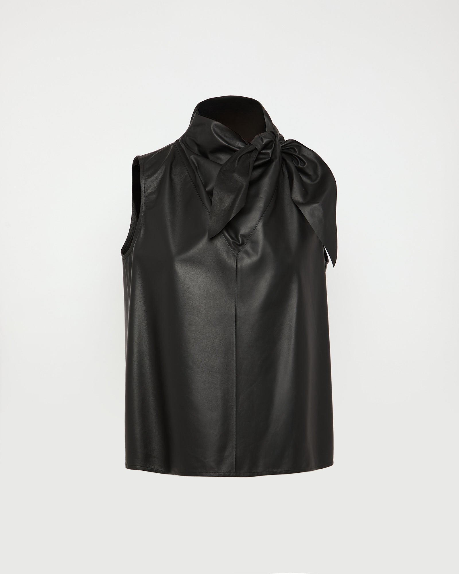 Draped leather top -Yves Salomon - New spring summer collection