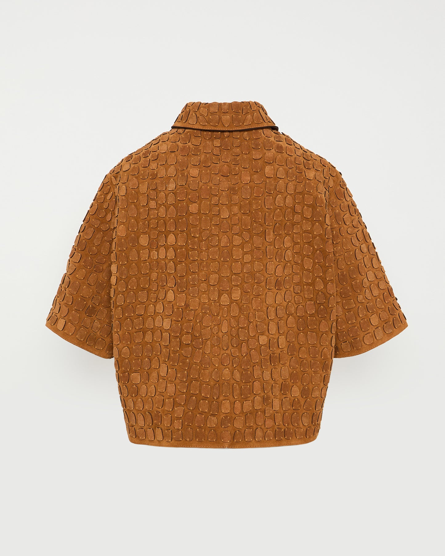 Embroidered suede calfskin shirt -Yves Salomon - New spring summer collection
