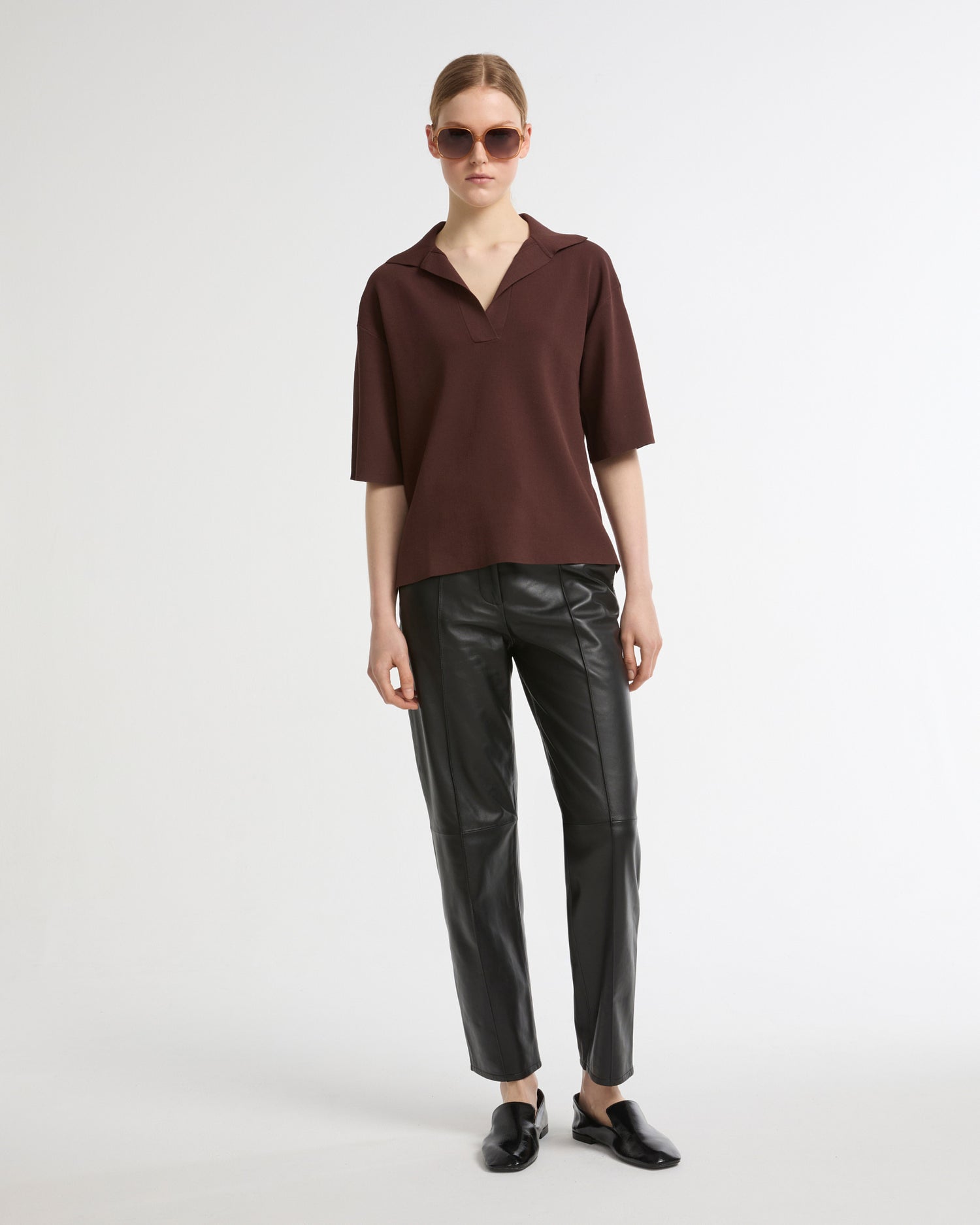 Knit polo shirt -Yves Salomon - New spring summer collection