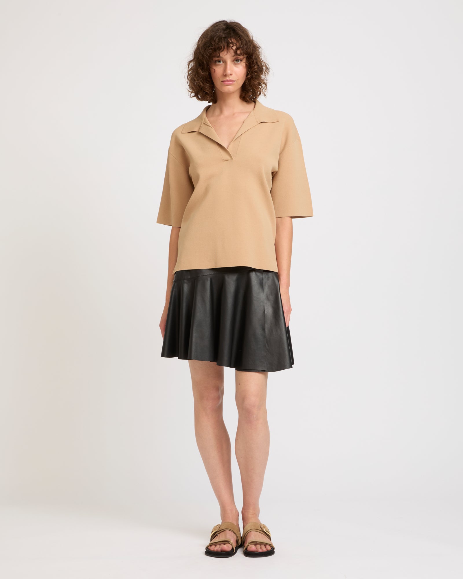 Knit polo shirt -Yves Salomon - New spring summer collection