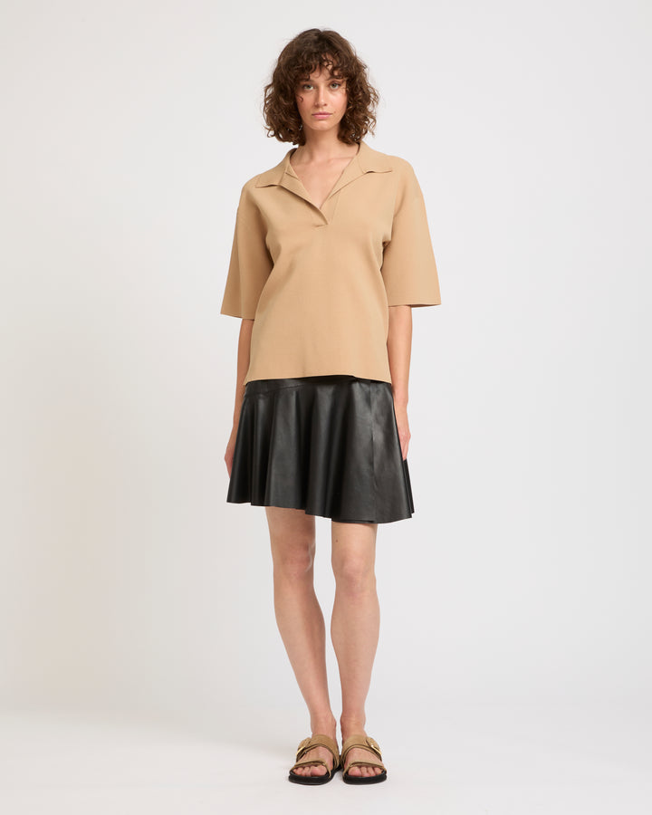 Knit polo shirt -Yves Salomon - New spring summer collection