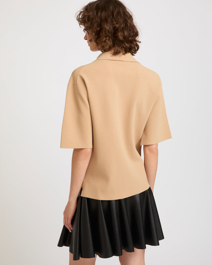 Knit polo shirt -Yves Salomon - New spring summer collection