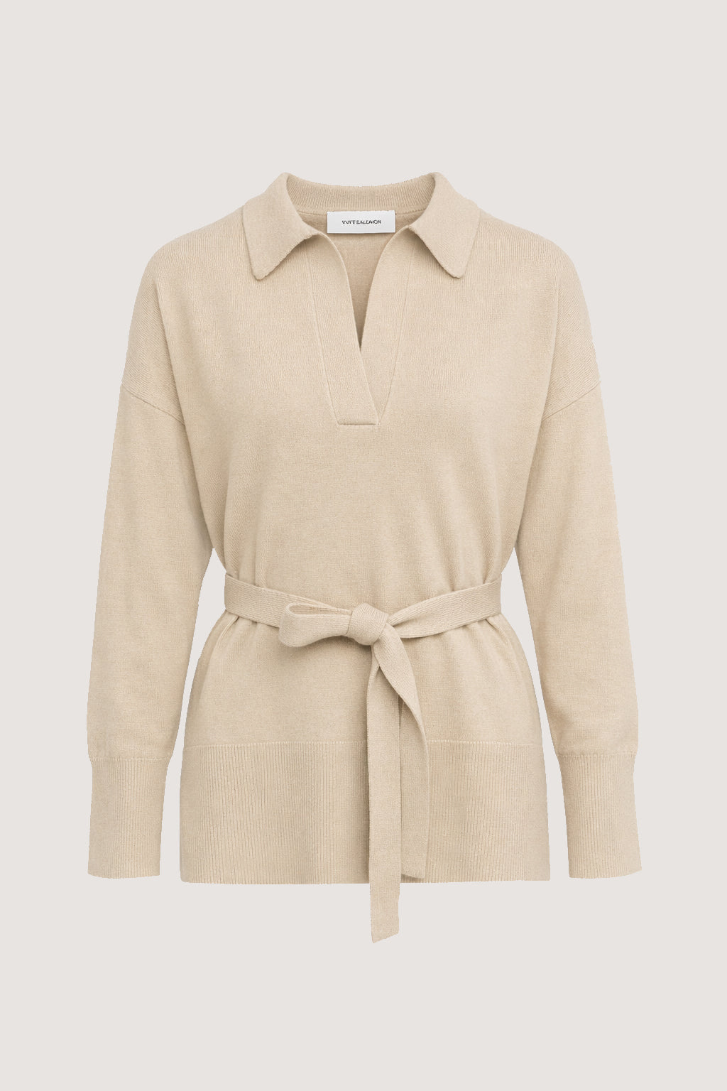 Merino knit polo shirt -Yves Salomon - New spring summer collection