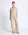 Merino knit polo shirt