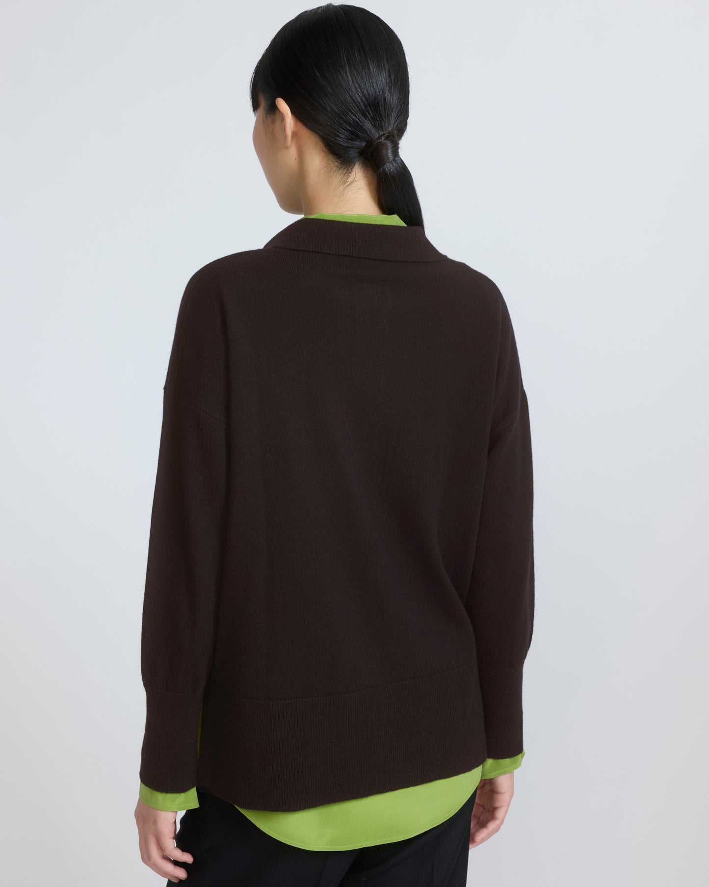 Merino knit polo shirt