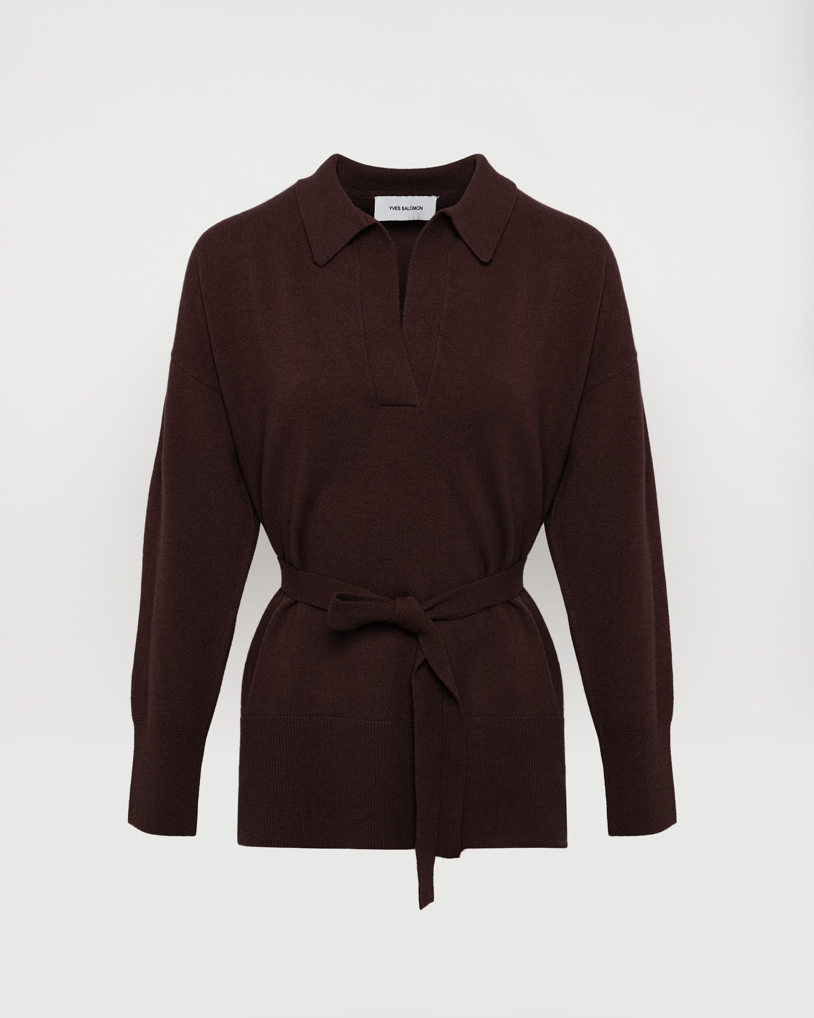 Merino knit polo shirt -Yves Salomon - New spring summer collection