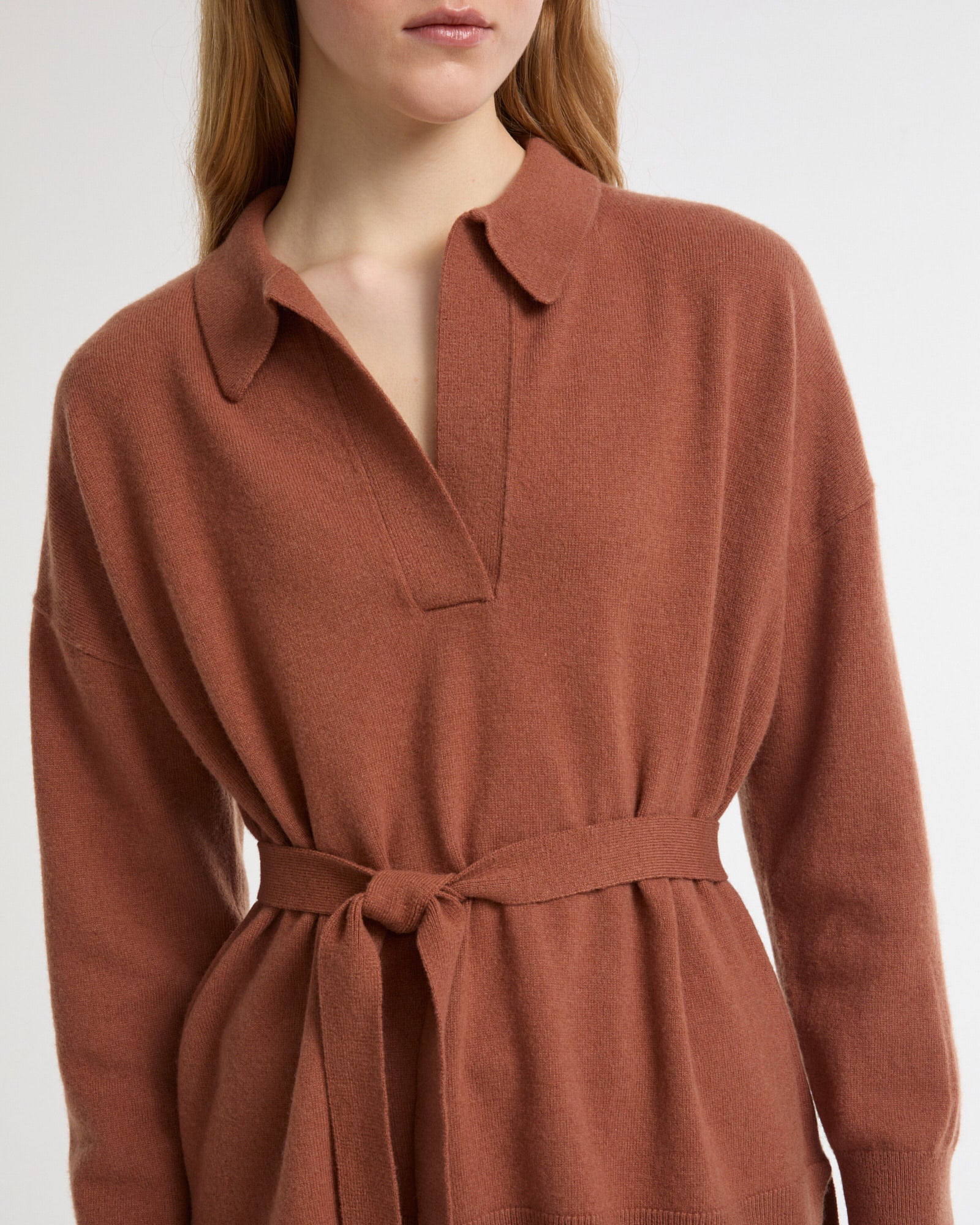 Merino knit polo shirt -Yves Salomon - New spring summer collection