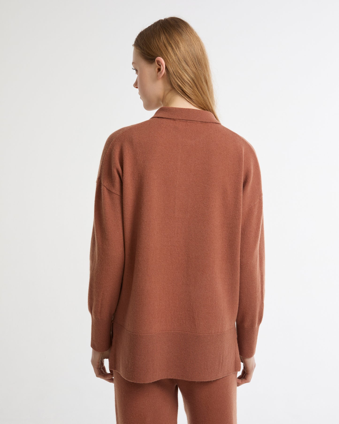 Merino knit polo shirt -Yves Salomon - New spring summer collection