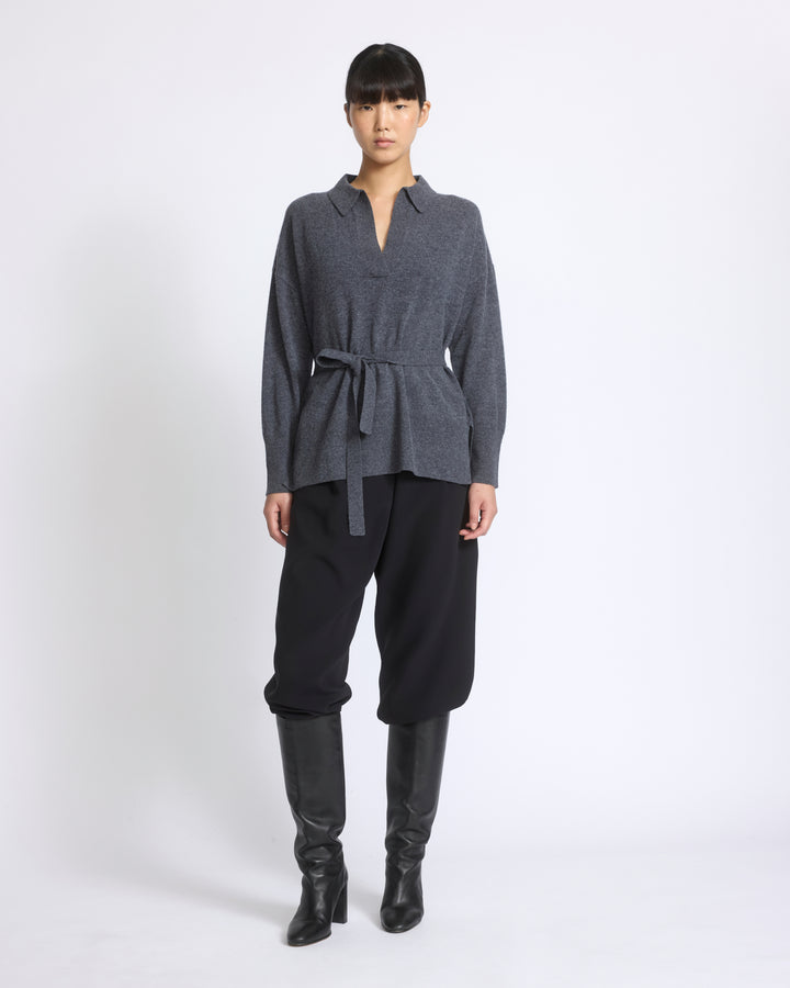 Merino knit polo shirt - Yves Salomon - New Fall/Winter Collection