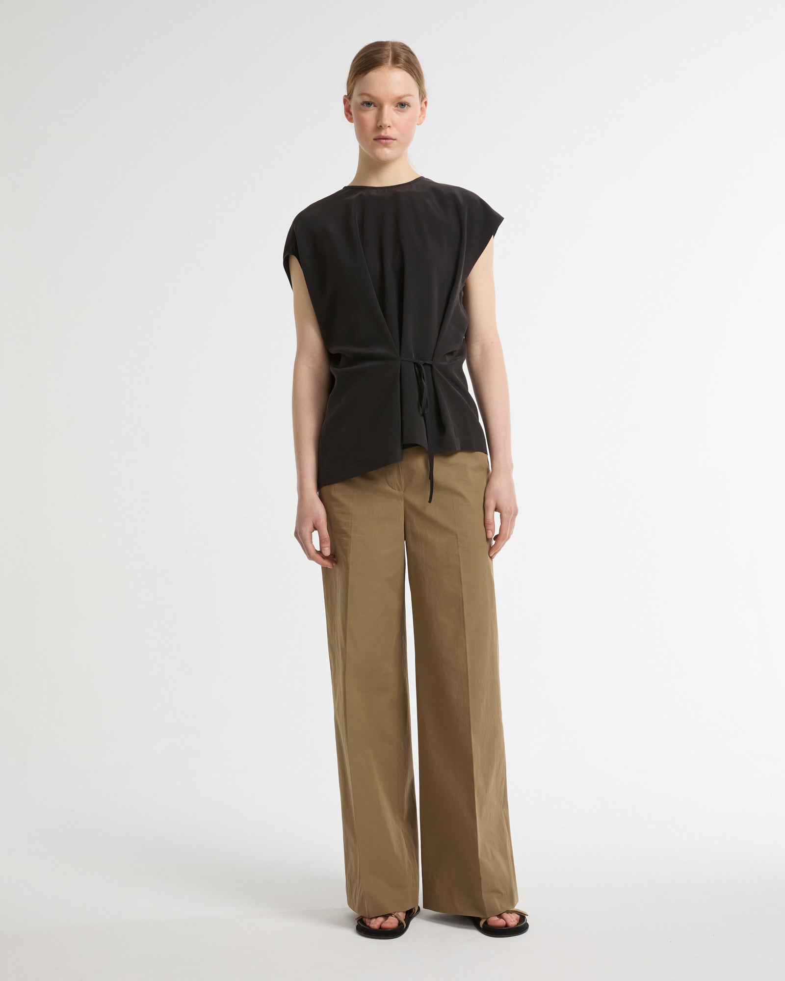 Fluid silk crepe top -Yves Salomon - New spring summer collection