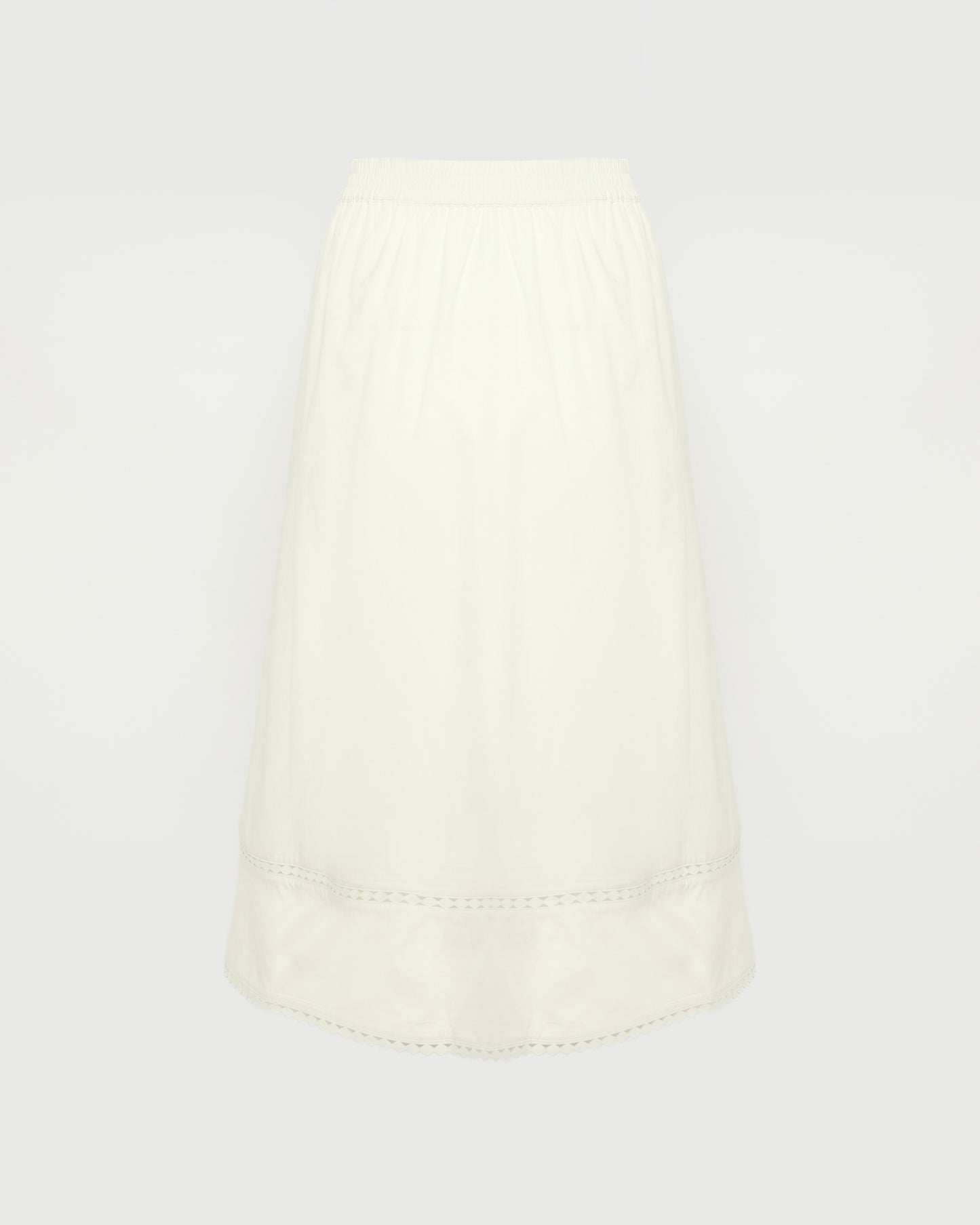 Poplin skirt with leather details - Yves Salomon