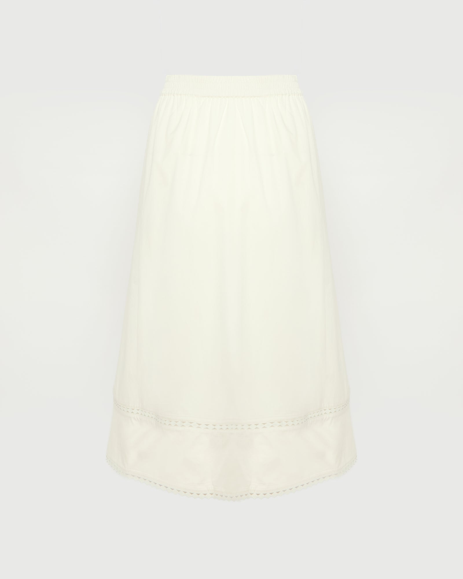 Poplin skirt with leather details - Yves Salomon