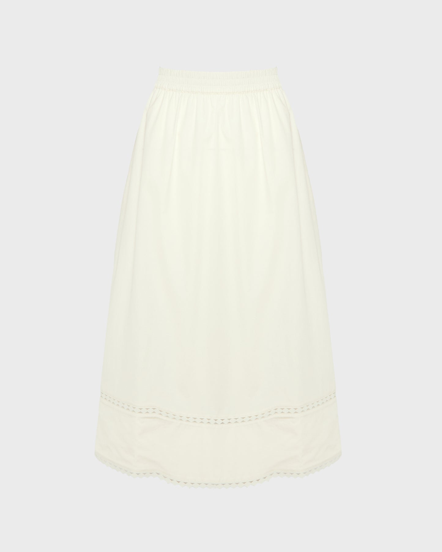 Poplin skirt with leather details - Yves Salomon