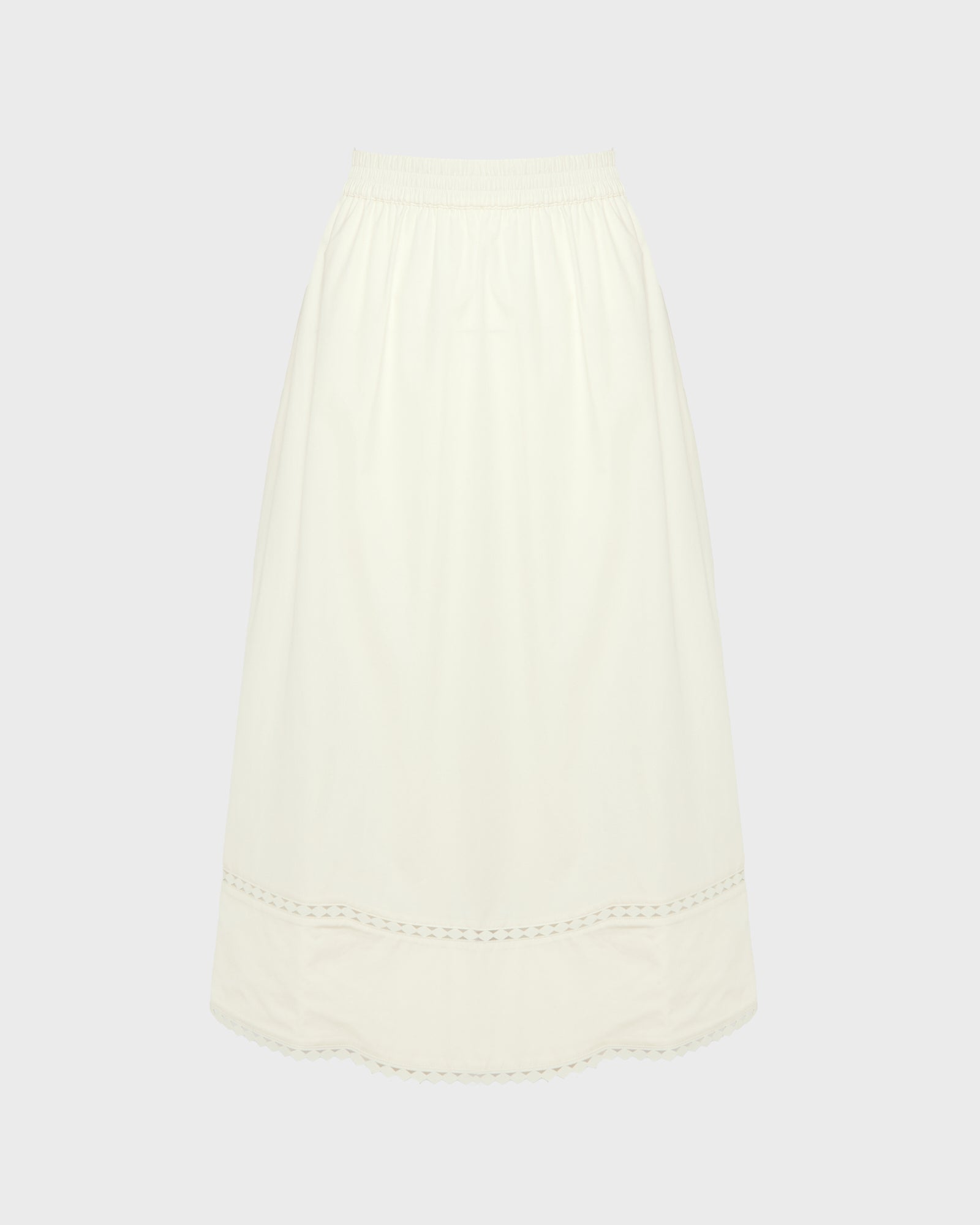 Poplin skirt with leather details - Yves Salomon