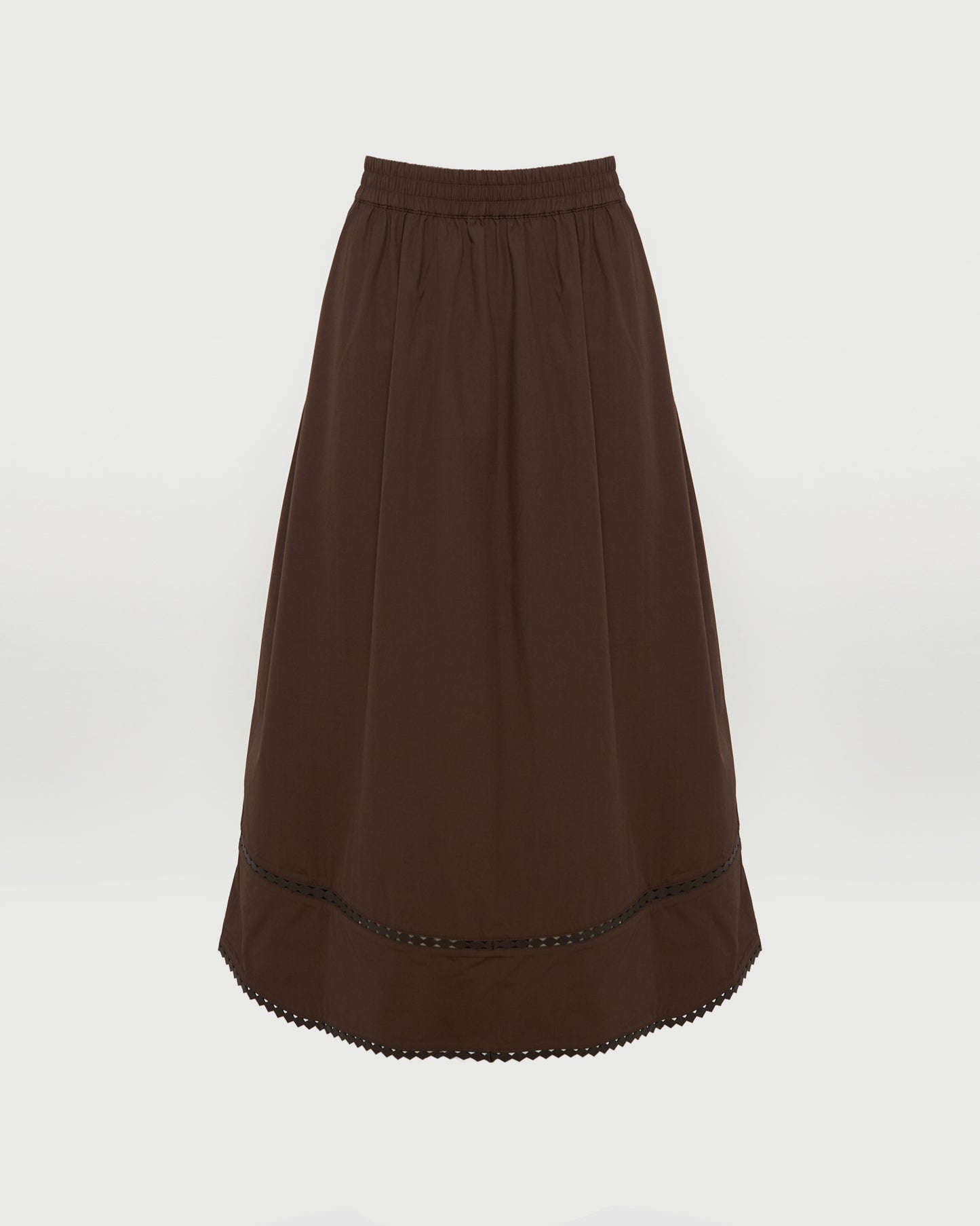 Poplin skirt with leather details -Yves Salomon - New spring summer collection