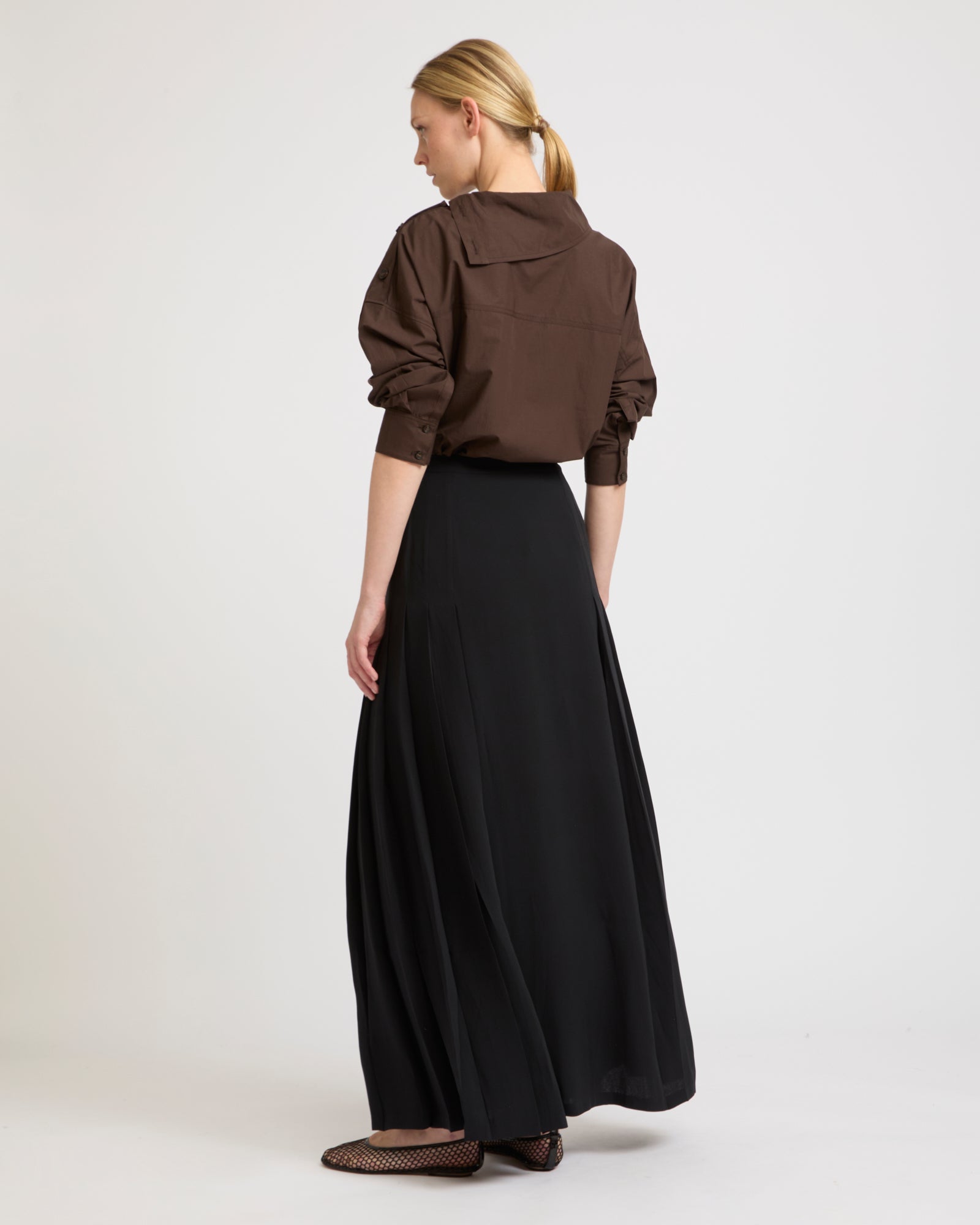 Silk crepe wrap skirt -Yves Salomon - New spring summer collection